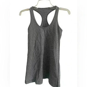 Lululemon Cool Racerback Tank Top Gingham Inkwell Size 4